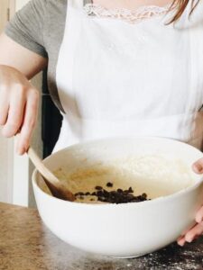 stirring cannabis infused chocolate into cookie batter