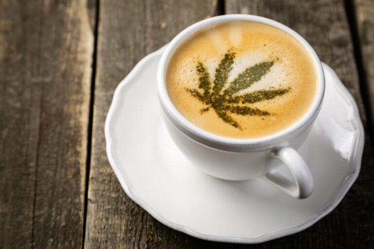 cannabis coffee in a cup