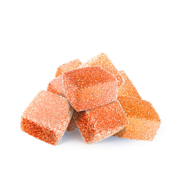 Infused by LEVO Be Well orange flavored gummies.