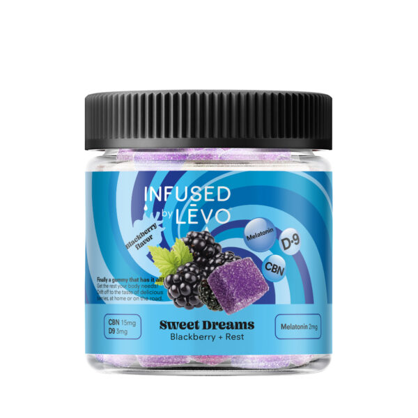 Infused by LEVO Sweet Dreams 5:1 gummies with blackberry. 30 count.