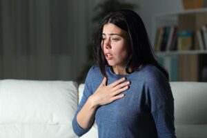 woman having an anxiety attack