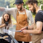 friends grilling with cannabis oil