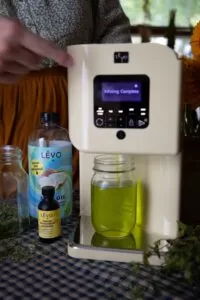 infusion machine with green oil
