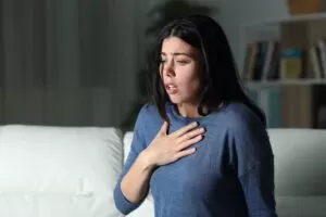 woman having an anxiety attack